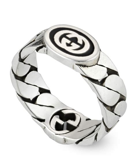 interlocking g ring gucci|interlocking g ring in silver.